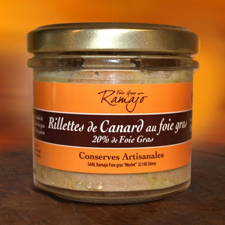 Rillettes de canard au foie gras 100 g