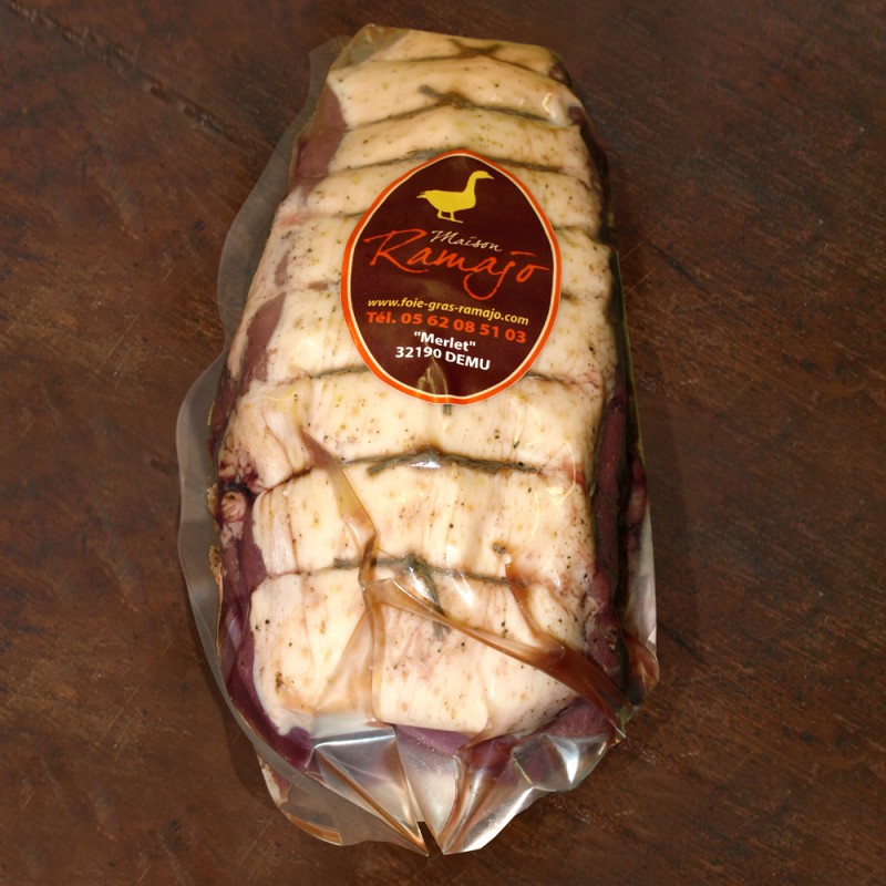 Roti de Magret fourré au foie gras de Canard 