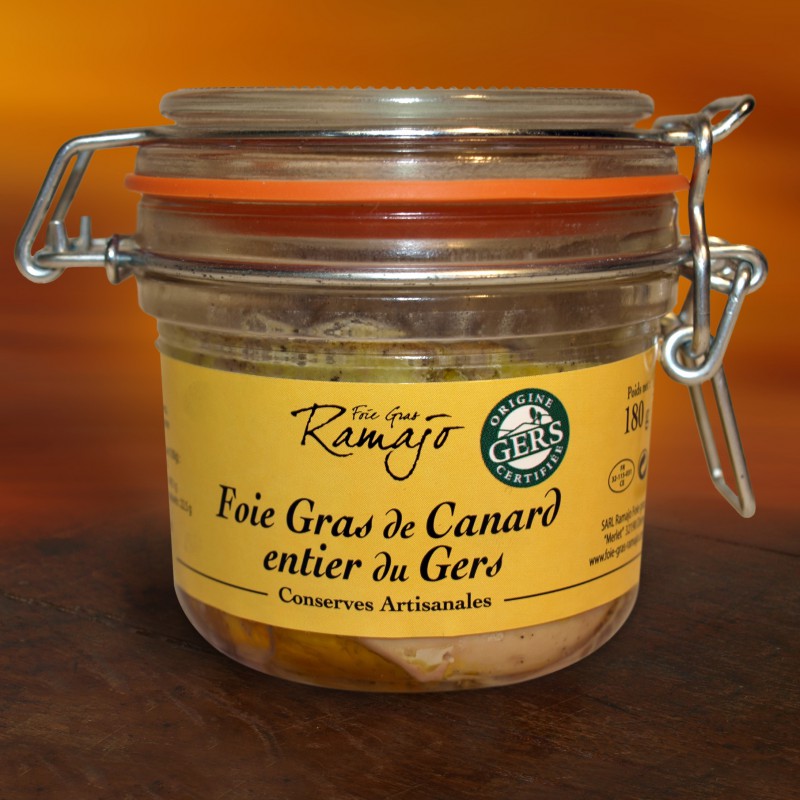 Foie gras de canard entier du Gers 180 g