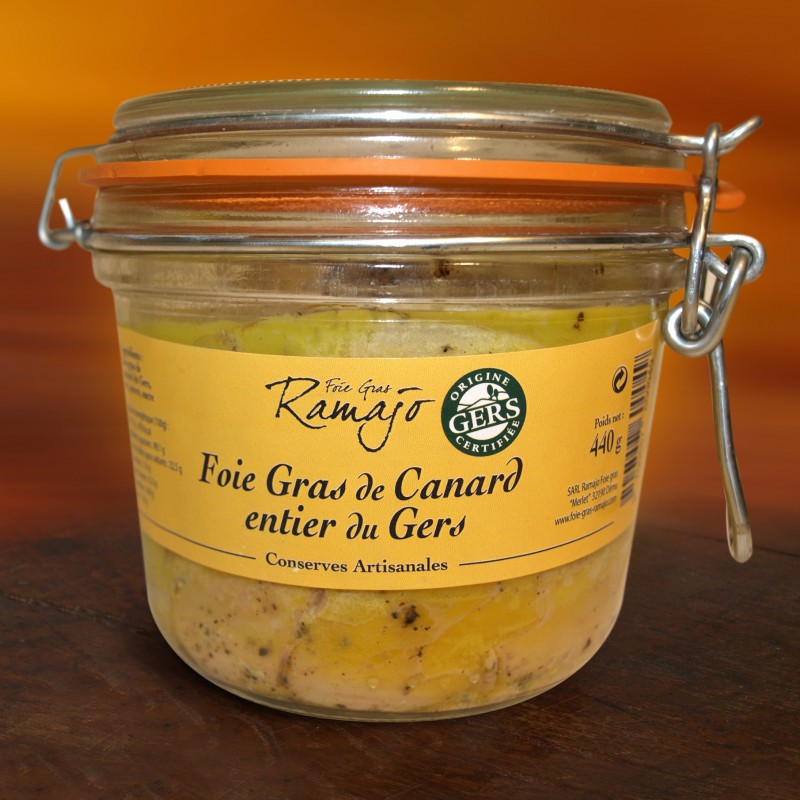 Foie Gras de Canard entier Bocal Foies Gras Entier