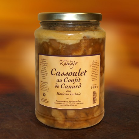 Cassoulet au confit de canard aux haricots tarbais 1400 g Cassoulet au confit de canard aux haricots tarbais 1400 g