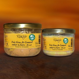 Foie gras de canard entier du Gers mi-cuit : lot 180g + 350g