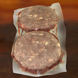 Duck chopped steak with shallots x 2