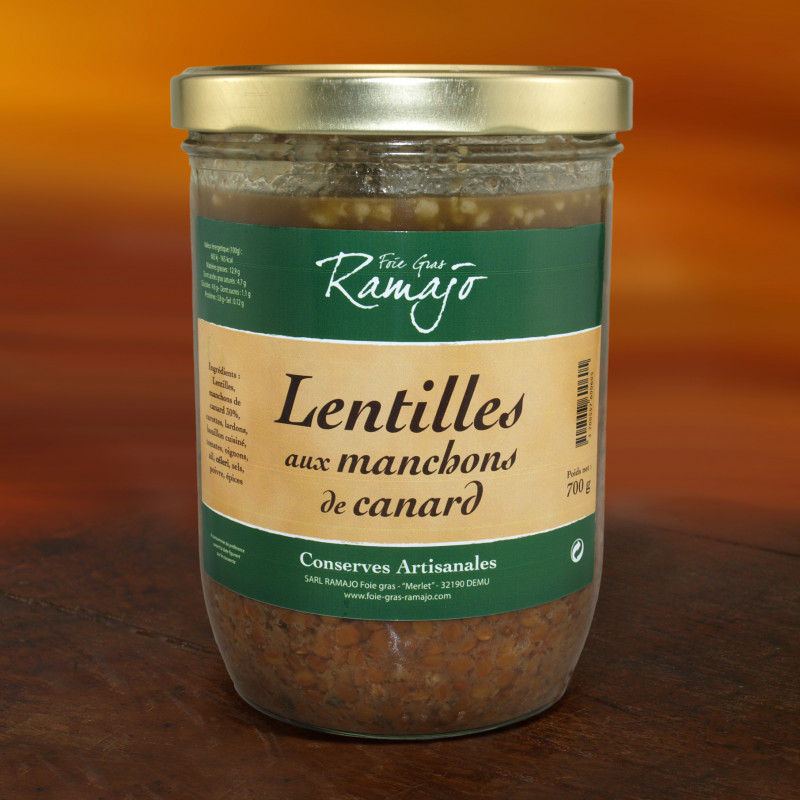 Lentilles aux manchons de canard