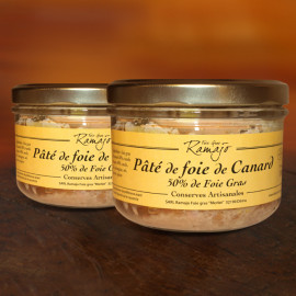 Pâté de foie de canard, 50% de foie gras lot de 2 verrines