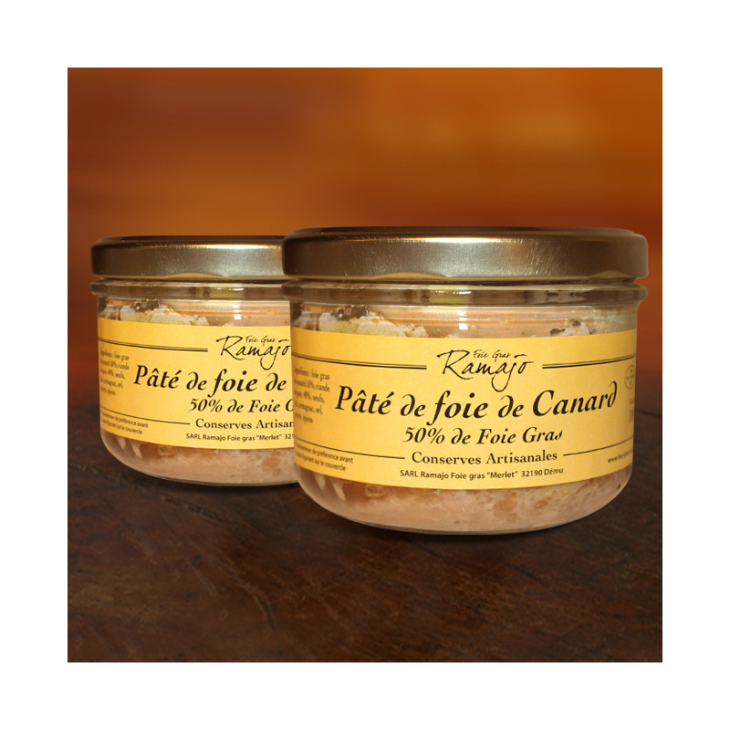 Pâté de foie de canard, 50% de foie gras lot de 2 verrines