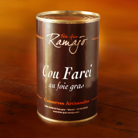 Conserve de cou farci au foie gras 