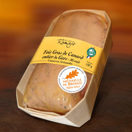 Semi-cooked whole duck foie gras